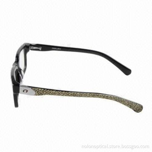 Hot Sale Acetate Double Color Optical Frame with Leather